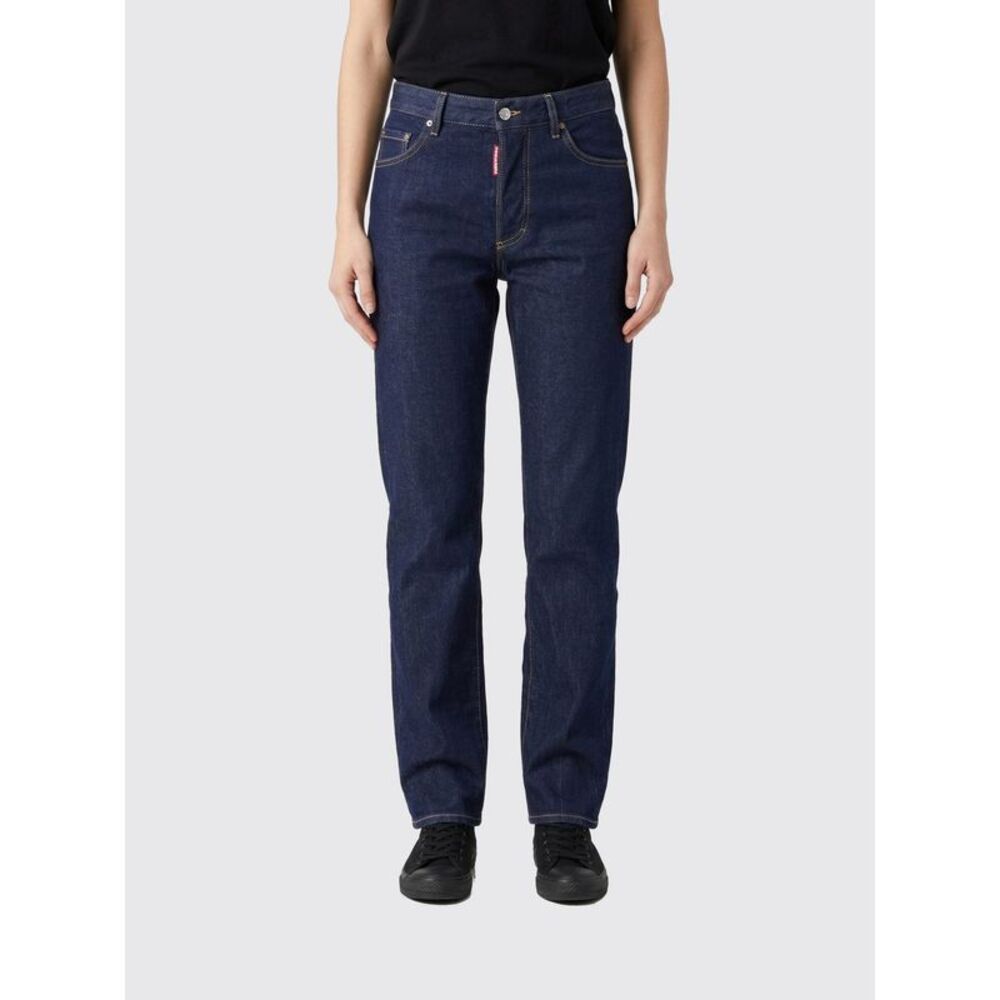 Dsquared2 Women Straight Jeans Dsquared2 In Cotton Denim